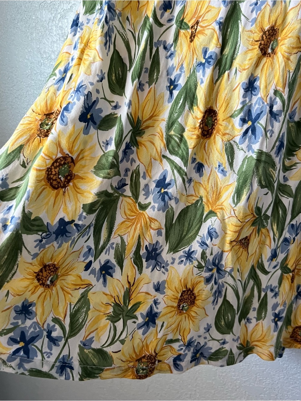 Vintage 90s Concepts & Design Sunflower Denim Floral Dress USA Women’s Size 3 - Picture 8 of 9